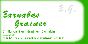 barnabas grainer business card